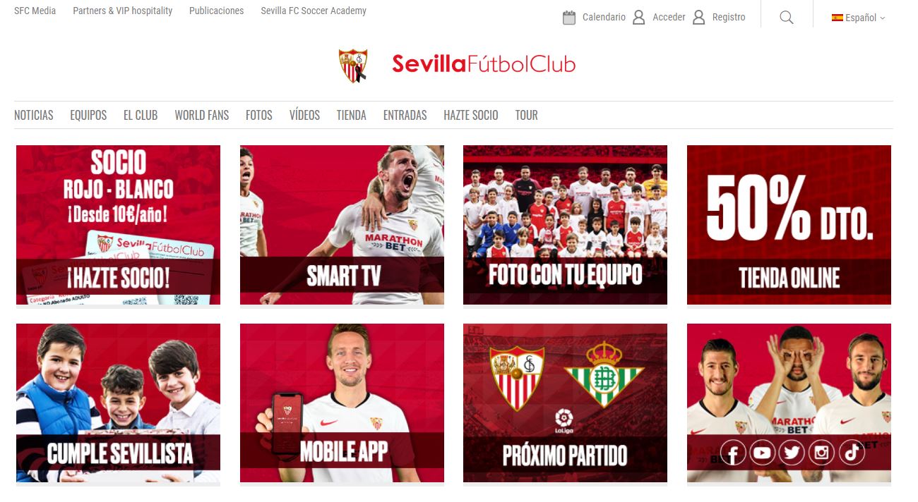 Weby na Drupalu 8 - Sevilla FC