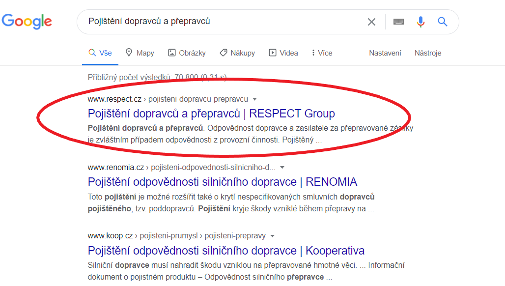 RESPECT Group - výsledky vyhledávání